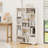 Topbuy Geometric Bookshelf 47-Inch Bookcase w/ Multiple Open Shelves Anti-Tipping Devices-99057522