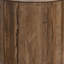 Table de bout Eray, plateau cylindrique rond de 26 po, bois de manguier brun massif