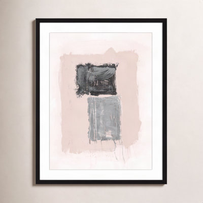 Pink, Black and Silver Shimmer II Print