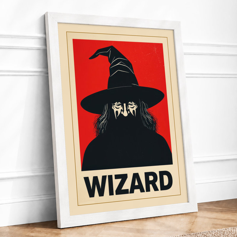 Wizard's Gaze Typography - Print, A4 - 29.7 x 21.0 cm, White