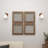 Heatherlynn Wood Geometric Home Brown Wall Decor with Silver Metal Trellis Cutouts Set
