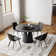 Meghin Modern Round Dining Table with Lazy Susan for 4-6, Sintered Stone Tabletop, Solid Pedestal Carbon Steel Base Pre-Assembly
