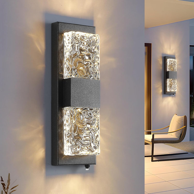 Crystal Modern Exterior Wall Light