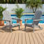 Ensemble de 2 chaises pliantes Adirondack de style rustique en bois massif pour terrasse