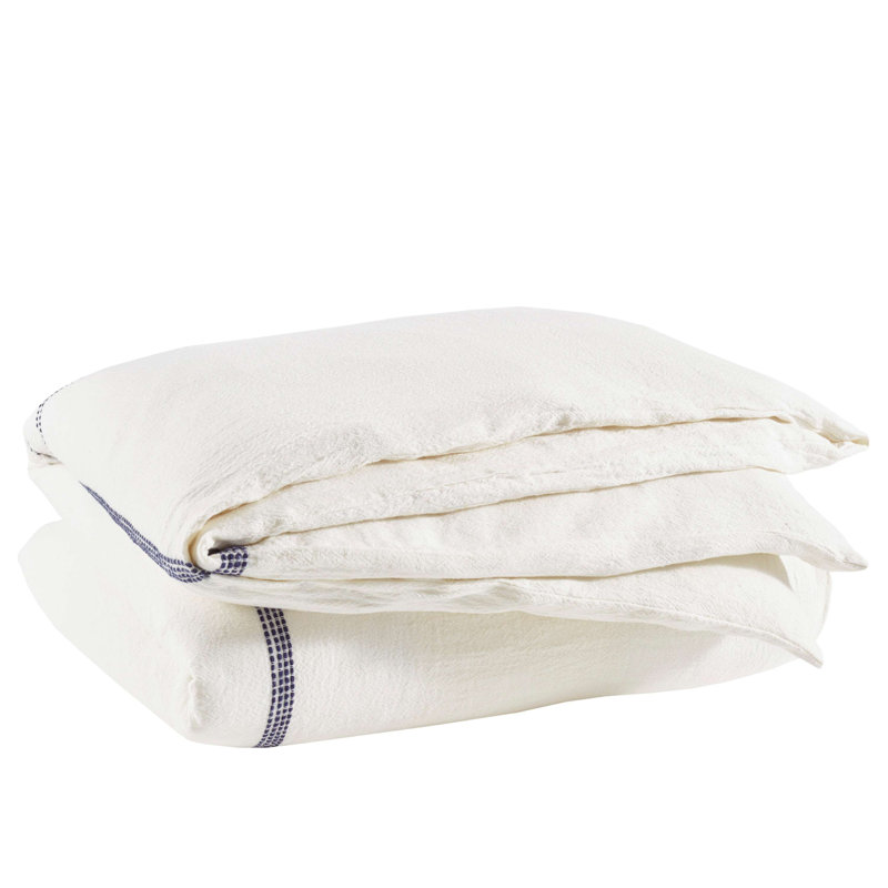 Housse de couette Atherton, Housse de couette double / grand, Bleu marine