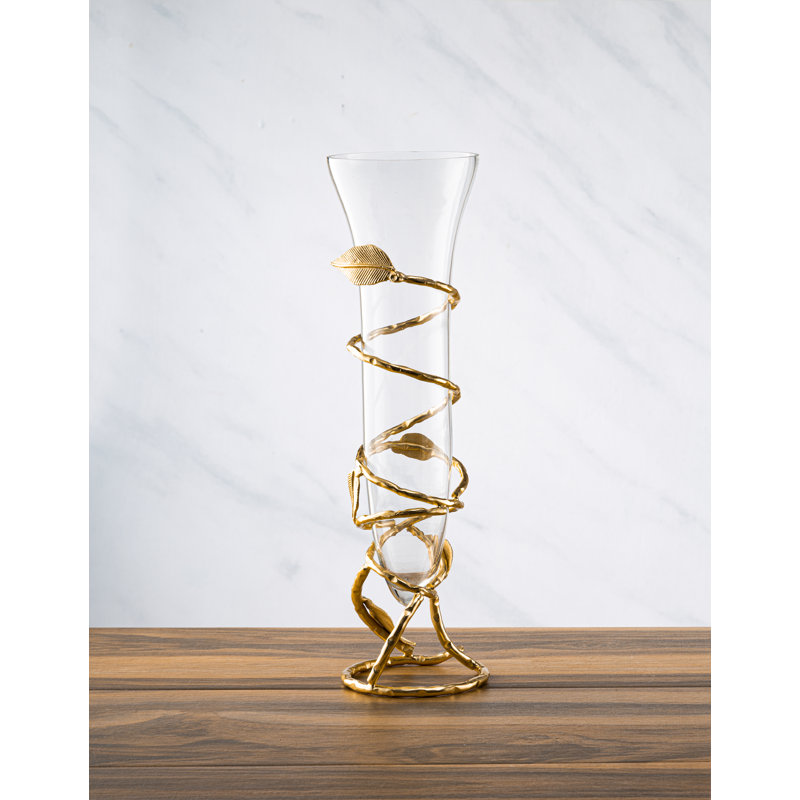 Siobhan Glass Table Vase, Gold