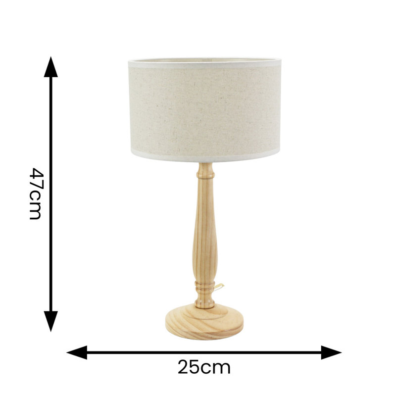 Kennith Wood Table Lamp, No