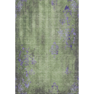 Premium Machine Washable Jacquez AMF1788 Floral Rug