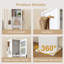 Armoire de rangement autoportante à 360 ° avec tablettes-1879938321