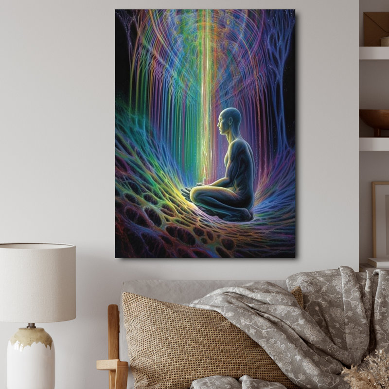 Rainbow Energetic Body Matrix - impression, H 32 po x l 24 po x P 1 po, Toile tendue