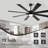 Large Ceiling Fan With Light, Solid Wood 8 Blades Ceiling Fan, Quiet Reversible Dc Motor, High Cfm Ceiling Fan, Ceiling Fan With Remote For Covered Patios,living Rooms-666645381