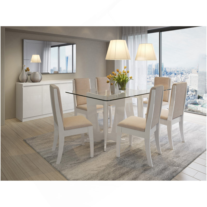 Buffet viennois de 62 po en blanc