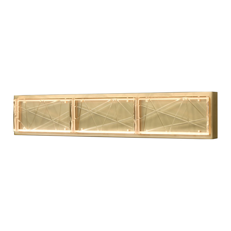 Lucus 2 - Light Dimmable LED Vanity Light, Aged Brass
