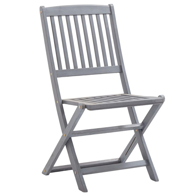 Nikko Patio Dining Side Chair with Cushion, Grey