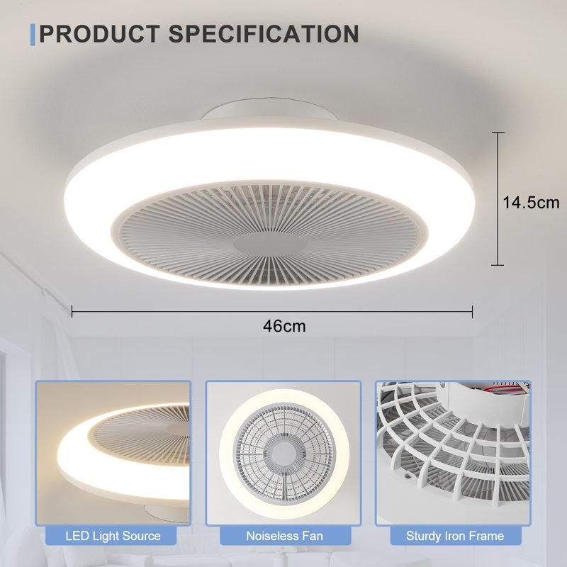 30cm Ceiling Fan with LED Lights