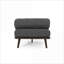 Méridienne capitonnée Mid-Century pour adultes, idéale pour les sièges de chambre à coucher | Gris anthracite | Tissu