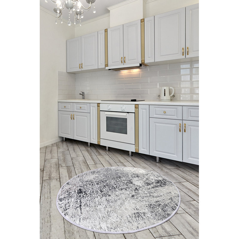 Antibacterial 100% Polyester Area Rug, 39.4 inches Diameter | 10 mm Pile Height, 700 g/m² | Non-Slip Underside, Machine Washable at 86°F | Perfect for Living Room, Bedroom & Kids' Play Area, Easy Care