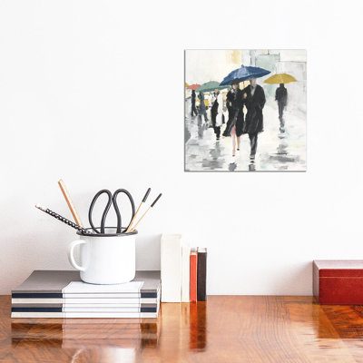 City In The Rain II 1 Piece Wrapped Canvas Wall Art