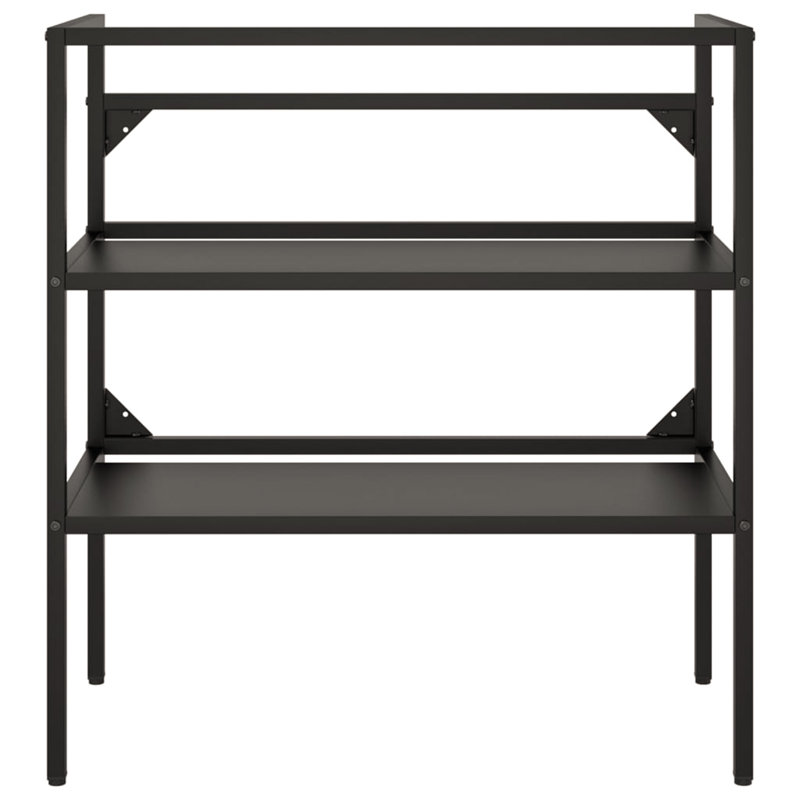 Alexay 78.85 mm Single Double Bathroom Vanity Base, Black