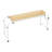 47.24" Mobile Overbed Table Height Length Adjustable Bed Desk With Wheels