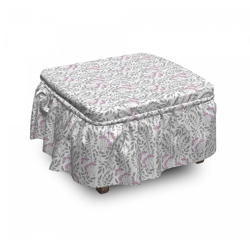 Housse pour repose-pieds art déco et baies