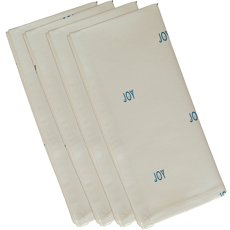 Ensemble de serviettes 4 pièces Cosima Joy, Bleu, L 18 po x L 18 po