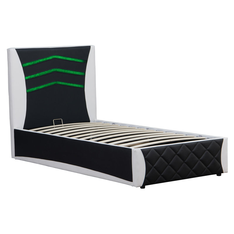 Cyrelle Upholstered Ottoman Storage Bed, White