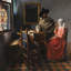 The Wine Glass by Johannes Vermeer - Wrapped Canvas Print-1991581824