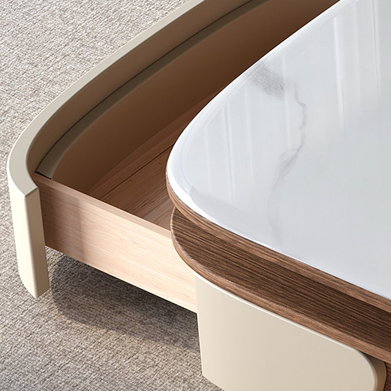 Table basse moderne et minimaliste haut de gamme, H 16,14 po x L 55,11 po x l 31,49 po