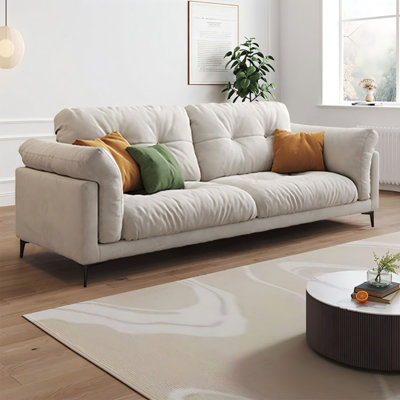 Causeuse-coussin blanche 100% polyester