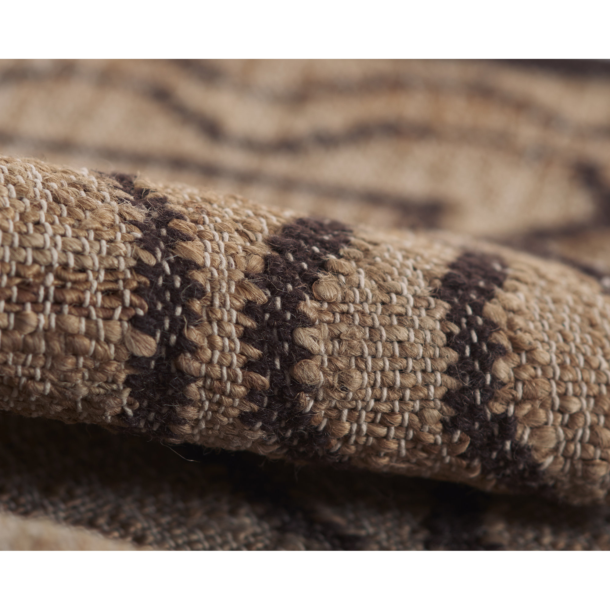 Erin Gates by Momeni Orchard Ripple Brown Hand Woven Wool and Jute Area Rug, Rectangle 2' x 3'