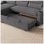 Canapé-lit de 83,5 po, canapé-lit convertible en polyester avec inclinable de rangement et porte-gobelet pour le salon, espaces restreints-1910862437