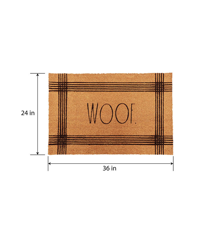 Tapis d'extérieur Dayleon, L 24 po x L 36 po, Brun