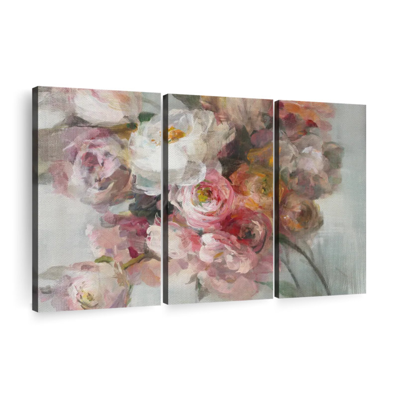 " Blush Bouquet " 3 - Pieces, 32" H x 50" W x 1.25" D