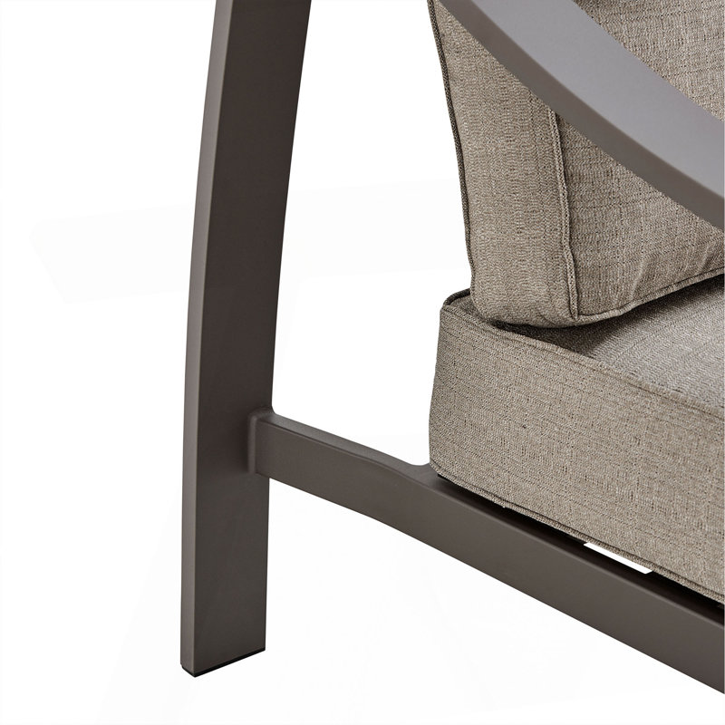 Canapé d'extérieur en aluminium brun Umbriax