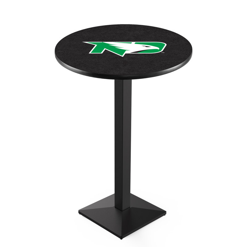Round Metal Base Dining Table, Black Wrinkle, University of North Dakota