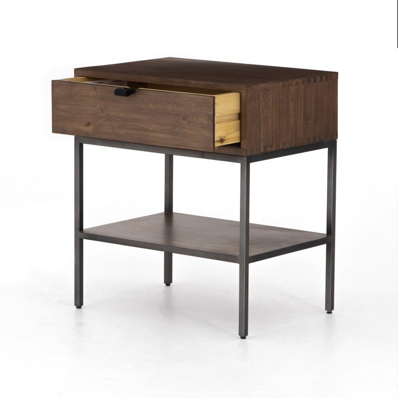 Table de chevet Loki, Peuplier auburn