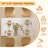 61" Kitchen Island With Imitation Marble Top, Rectangular Dining Table With Storage Shelves, Power Outlets & Adjustable LED Light for Modern Farmhouse & Open-Concept Kitchens