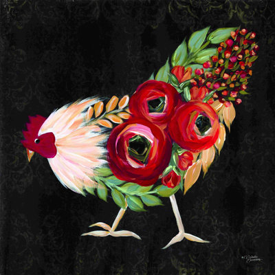 " Botanical Rooster " by Michele Norman Painting Print