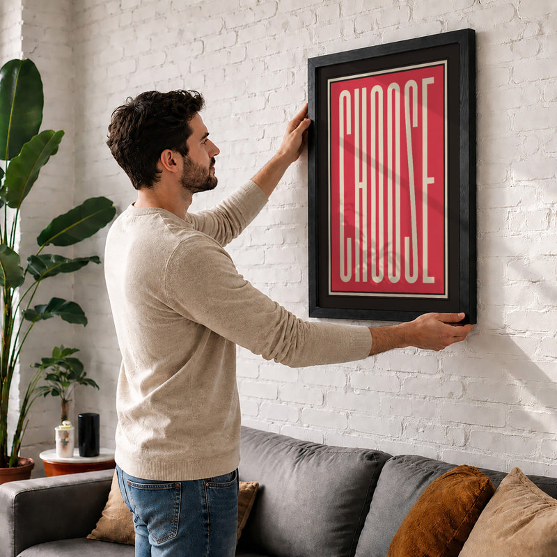 Choose Art Deco - Print, A1 - 84.1 x 59.4 cm, Oak