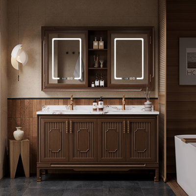 Armoire de salle de bain rétro chinoise