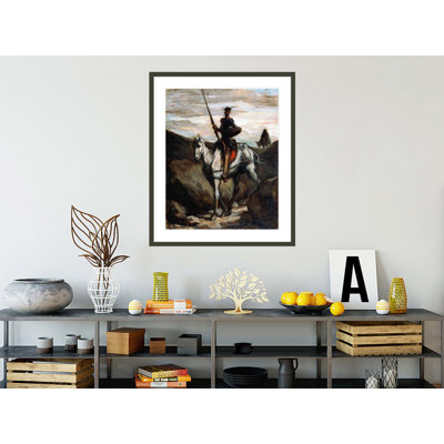 Don Quichotte dans les montagnes par Honoré Daumier, impression giclée encadrée