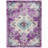 Brynlee Oriental Machine Made Power Loom Polypropylene Area Rug in Lavender/Light Blue-1459875903
