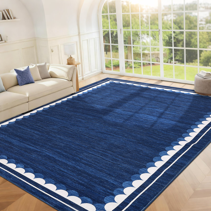 Tapis de sol contemporain pliable antidérapant à poils courts et antidérapant, Rectangle 9 pi x 12 pi