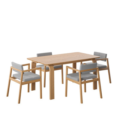 Princeton Indoor Walnut and Wood Dining Table