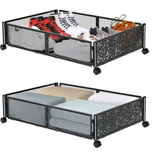 Under Bed Storage Storage Bins Drawer with Lockable Wheels Bedroom