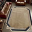Tapis beige en fourrure douce, tapis moelleux de salon sur mesure