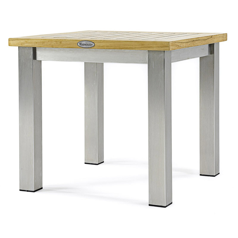 Mazhar Square Metal Outdoor Side Table , 20'' in. W 20'' in. D