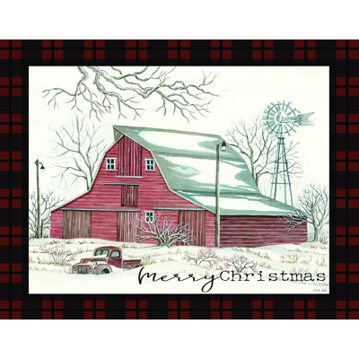 Merry Christmas Farm by Cindy Jacobs - Wrapped Canvas Print
