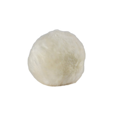 Long Wool Sheepskin Ball Pillow